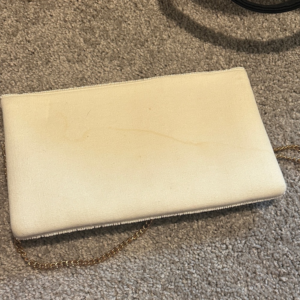 👰🏼 BRIDE Ivory Beaded Crossbody Clutch - Picture 7 of 7